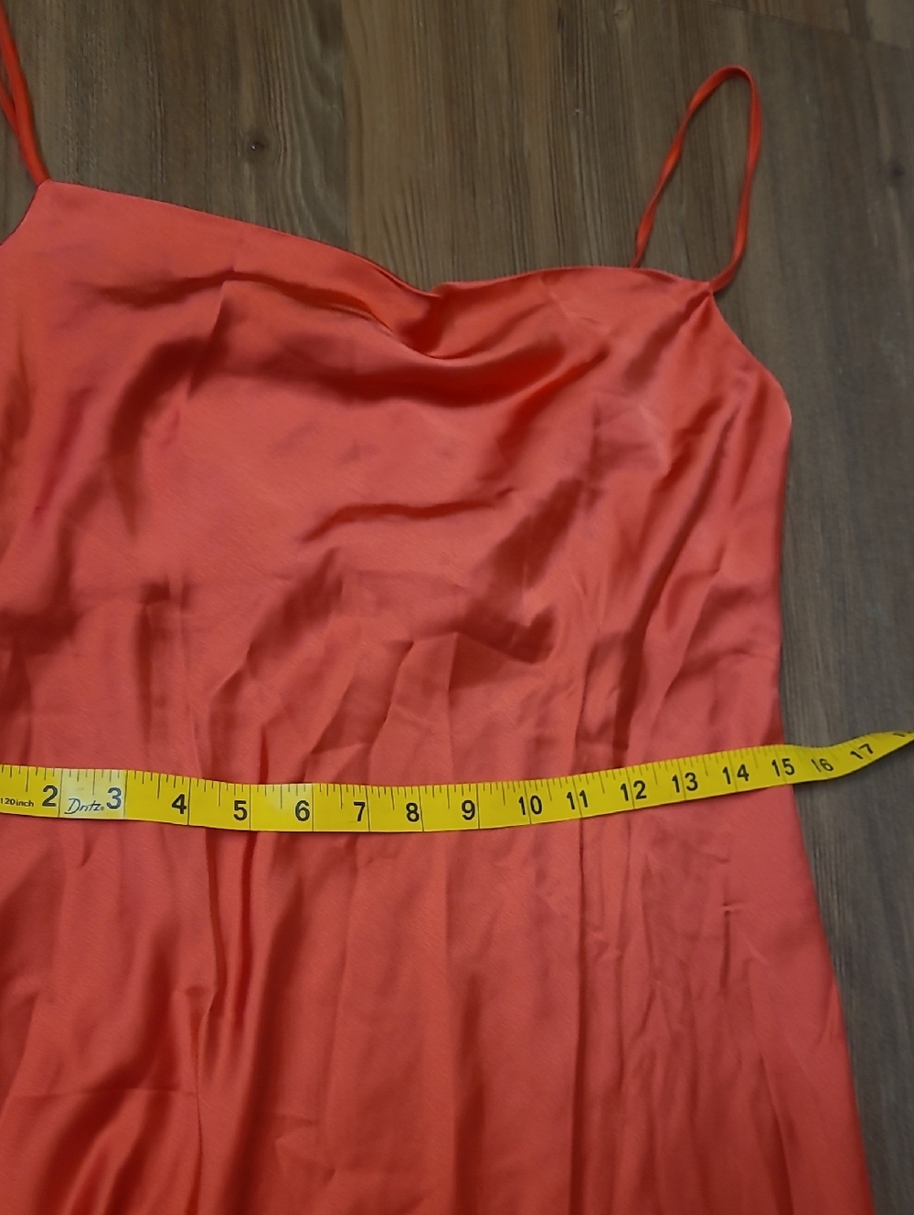 Old Navy Strapless Satin Slip Dress in Coral Orange for women new color red. - Picture 5 of 11